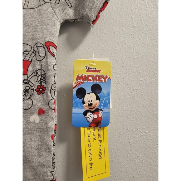 Disney Baby 12 Month Boys Mickey & Minnie Mouse Gray & Red Valentines Unisex Set - Picture 10 of 10